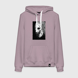 Толстовка-худи хлопковая женская Слипкнот кори тейлор, цвет: сиреневый