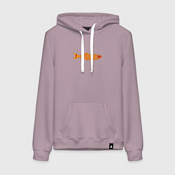 Толстовка-худи хлопковая женская Шпрот, цвет: сиреневый