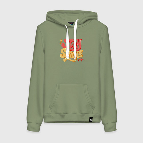 Женская толстовка-худи Stay single / Авокадо – фото 1