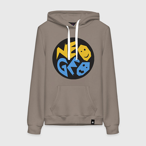 Женская толстовка-худи Neo geo logo / Утренний латте – фото 1