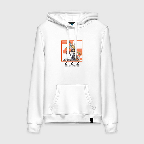 Женская толстовка-худи Пульхра Феллини - Zenless Zone Zero / Белый – фото 1