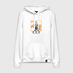 Толстовка-худи хлопковая женская Солдат 0 Энби - Zenless Zone Zero, цвет: белый