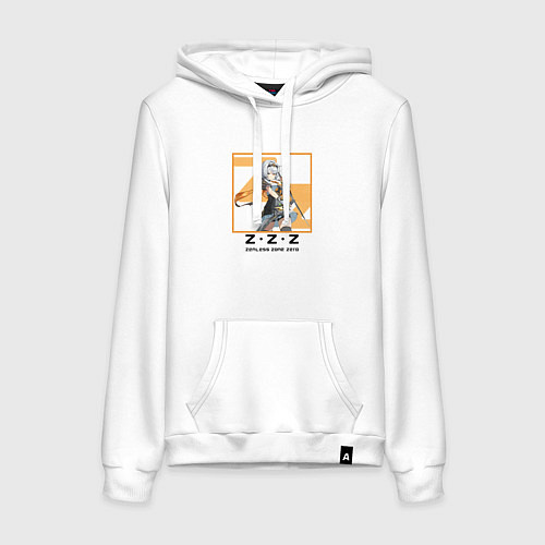 Женская толстовка-худи Солдат 0 Энби - Zenless Zone Zero / Белый – фото 1