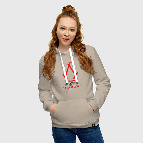 Женская толстовка-худи Assassins Creed Shadows - badge / Миндальный – фото 3