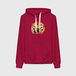 Толстовка-худи хлопковая женская Моя геройская академия Энджи Тодороки старатель, цвет: маджента