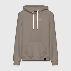 Толстовка-худи хлопковая женская Военно-воздушные силы: эмблема, цвет: утренний латте