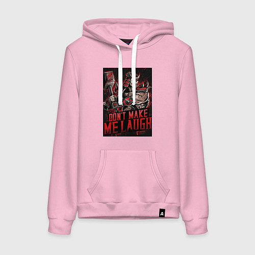 Женская толстовка-худи Шао Кан - не смеши меня - Mortal Kombat / Светло-розовый – фото 1