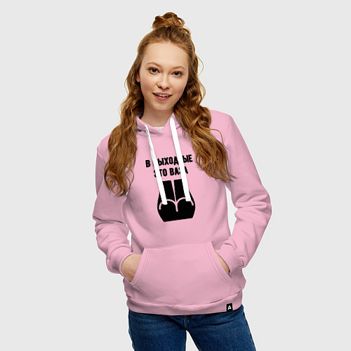 Женская толстовка-худи Выходная ваза / Светло-розовый – фото 3