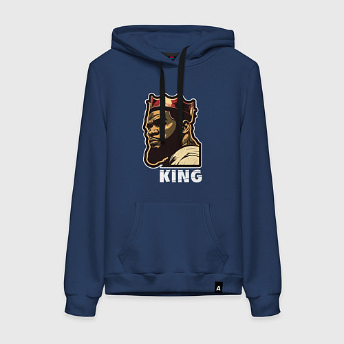 Женская толстовка-худи Король Леброн Джеймс / Тёмно-синий – фото 1