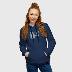 Толстовка-худи хлопковая женская Баскетбол в моей днк, цвет: тёмно-синий — фото 2