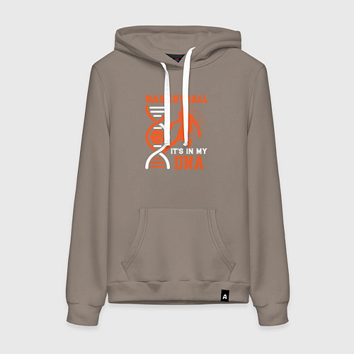 Женская толстовка-худи Баскетбол у меня в днк / Утренний латте – фото 1