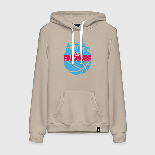Женская толстовка-худи Lakers city / Миндальный – фото 1