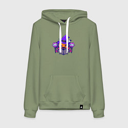 Толстовка-худи хлопковая женская Pumpkin gamer, цвет: авокадо