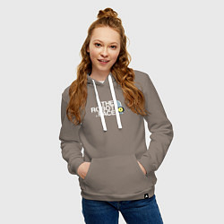 Толстовка-худи хлопковая женская Bander brand, цвет: утренний латте — фото 2
