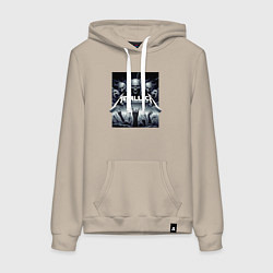 Толстовка-худи хлопковая женская Thrash metal - Metallica, цвет: миндальный