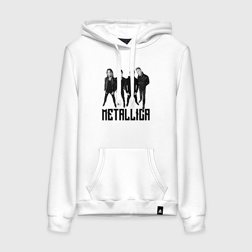 Женская толстовка-худи Metallica - cool guys / Белый – фото 1