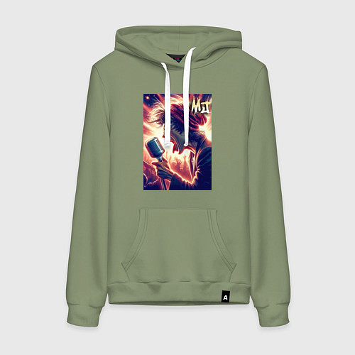 Женская толстовка-худи Mick Jagger is vocalist of the Rolling Stones / Авокадо – фото 1