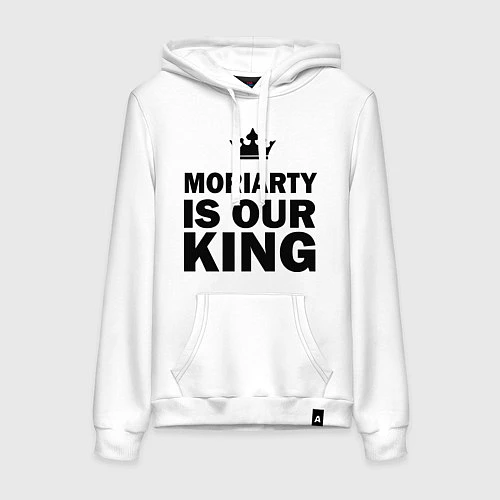 Женская толстовка-худи Moriarty is our king / Белый – фото 1