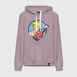 Толстовка-худи хлопковая женская Vault Guybrush, цвет: сиреневый