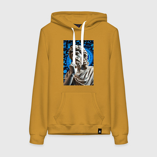 Женская толстовка-худи Античность и математика / Горчичный – фото 1