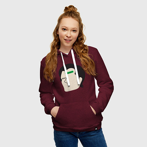 Женская толстовка-худи Разделение Марк / Меланж-бордовый – фото 3