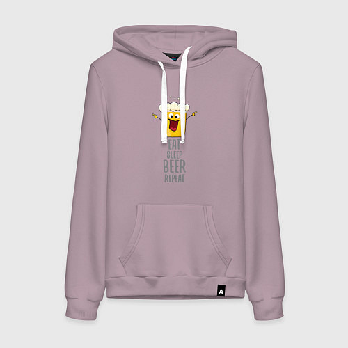 Женская толстовка-худи Весёлое пиво / Сиреневый – фото 1