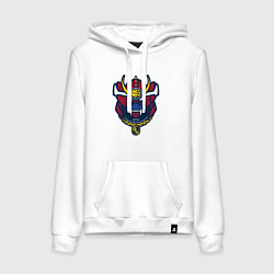 Толстовка-худи хлопковая женская Denver Nuggets warrior, цвет: белый