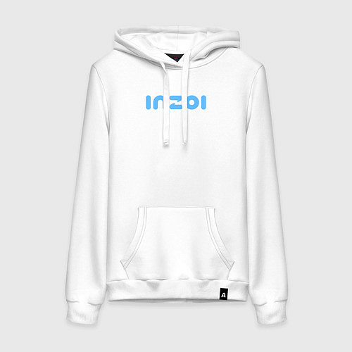 Женская толстовка-худи Inzoi голубой логотип / Белый – фото 1