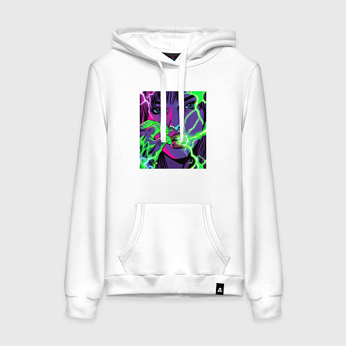 Женская толстовка-худи Кислотные руки / Белый – фото 1