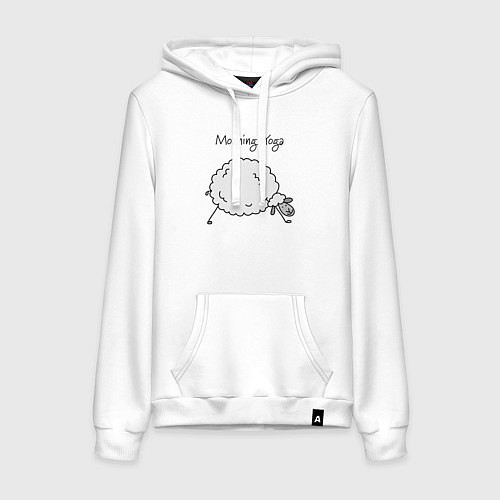 Женская толстовка-худи Morning yoga / Белый – фото 1