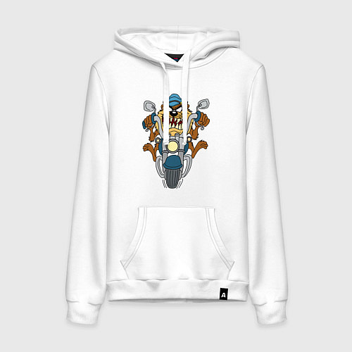 Женская толстовка-худи Biker Taz / Белый – фото 1