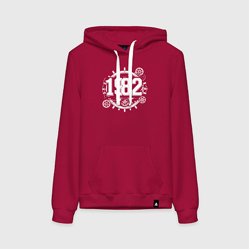 Женская толстовка-худи Механический стиль 1982 / Маджента – фото 1