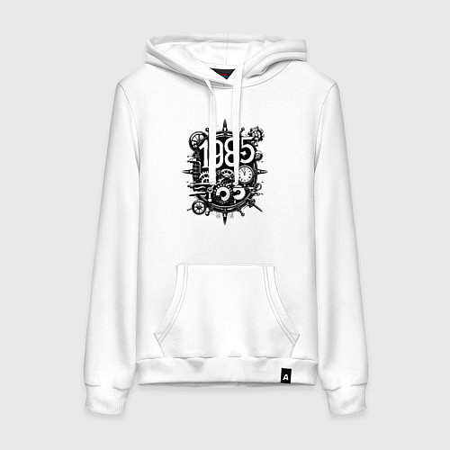 Женская толстовка-худи 1985 стимпанк / Белый – фото 1