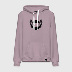 Толстовка-худи хлопковая женская Крылатый 1988, цвет: сиреневый