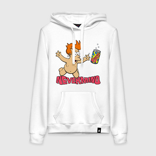 Женская толстовка-худи Фрай в нирване / Белый – фото 1