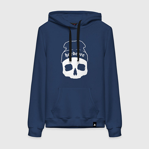 Женская толстовка-худи Skull hardcore / Тёмно-синий – фото 1