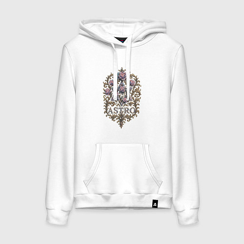 Женская толстовка-худи Astro лого цветочный / Белый – фото 1