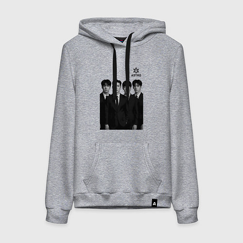 Женская толстовка-худи Astro в деловом стиле / Меланж – фото 1