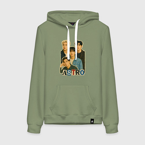 Женская толстовка-худи Astro вырезка фото из журналов / Авокадо – фото 1