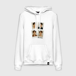 Толстовка-худи хлопковая женская Astro фотографии, цвет: белый