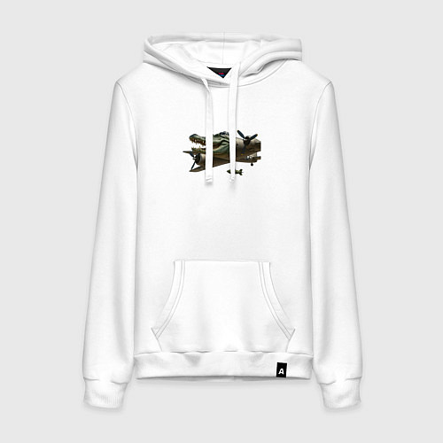 Женская толстовка-худи Бомбардиро крокодило / Белый – фото 1