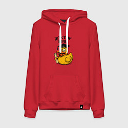 Женская толстовка-худи Доктор кря - утка выпускник