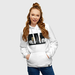 Толстовка-худи хлопковая женская Исаакиевский собор, цвет: белый — фото 2