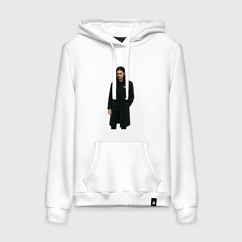 Женская толстовка-худи Задумчивый Bones / Белый – фото 1