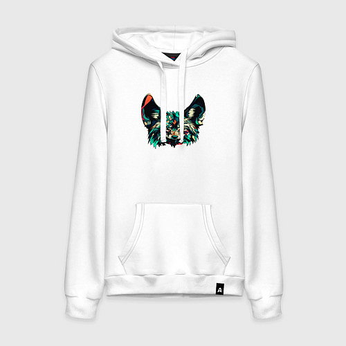 Женская толстовка-худи Лисенок из фрески / Белый – фото 1