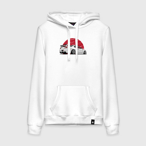 Женская толстовка-худи Nissan Skyline art / Белый – фото 1