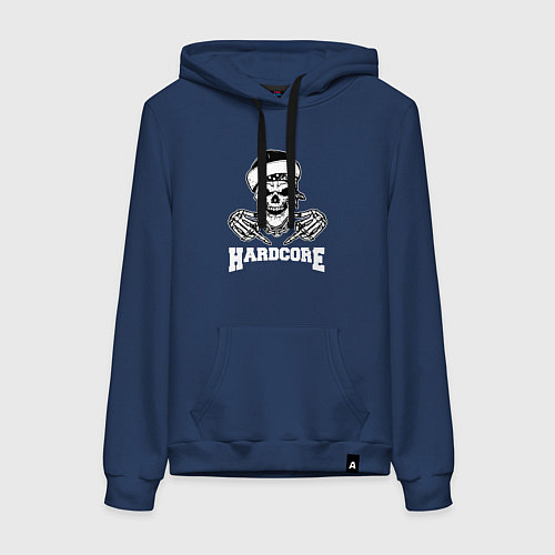 Женская толстовка-худи Hardcore skeletor / Тёмно-синий – фото 1