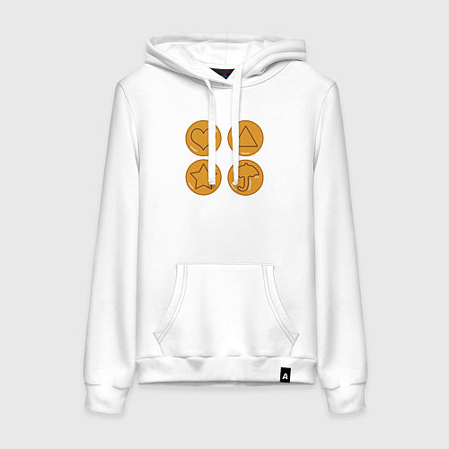 Женская толстовка-худи Печеньки из игры в кальмара / Белый – фото 1