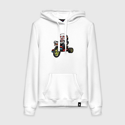 Женская толстовка-худи Пила на велосипеде / Белый – фото 1
