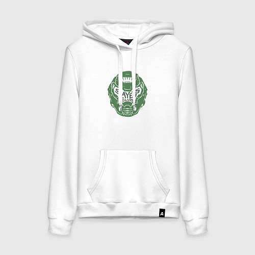 Женская толстовка-худи Doom slayer logo / Белый – фото 1